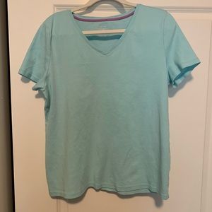 Talbots Tee Aqua Blue